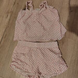 J. Crew Pink and Red Floral PJ Set